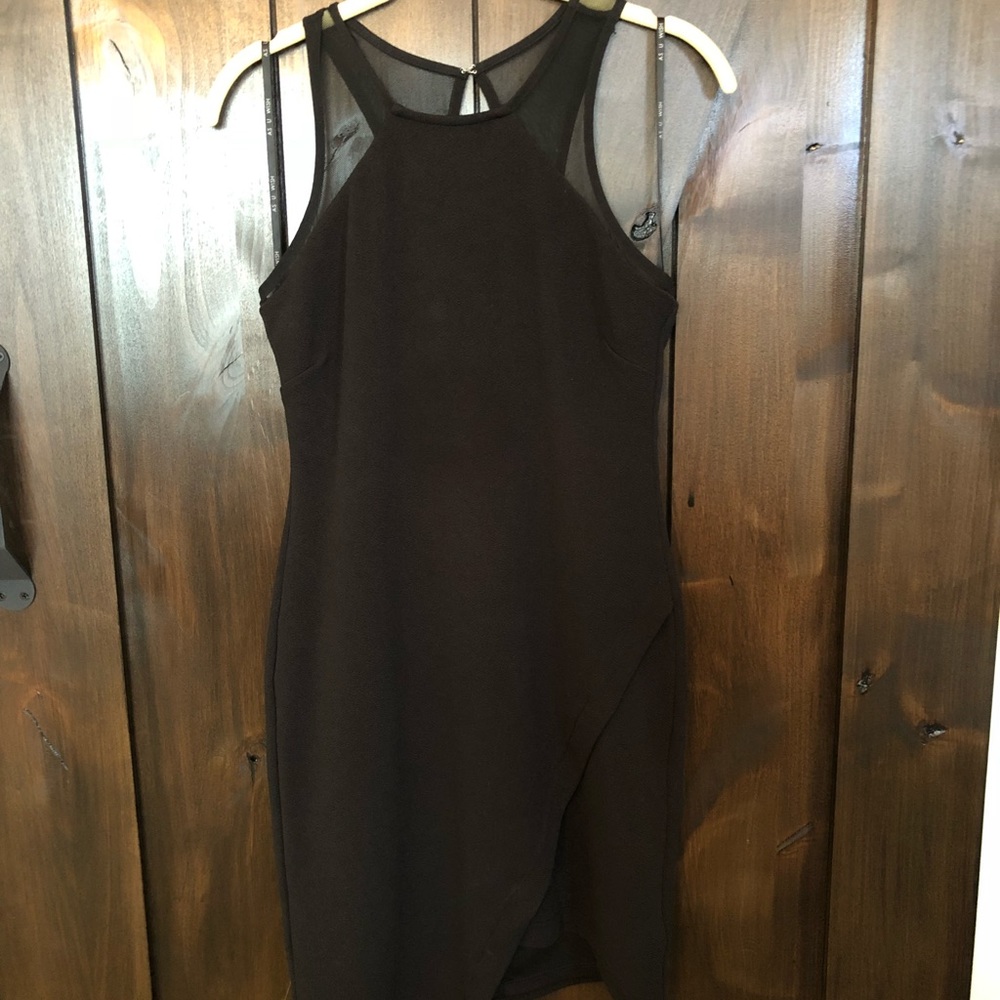Little black dress with side slit